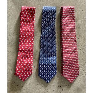 SERO Silk Tie Necktie Lot Of 3 Sea Life Coastal Beach Nautical VGUC